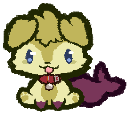 animated pixelated drawing of my character